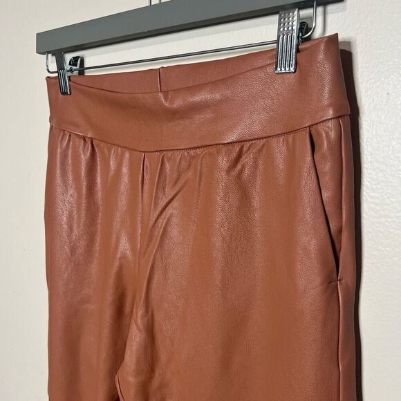 Commando Pink Faux Leather Jogger Pants Pockets Sz Medium - Picture 4 of 12